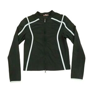 Prada Black and White Zip Active Jacket - small
